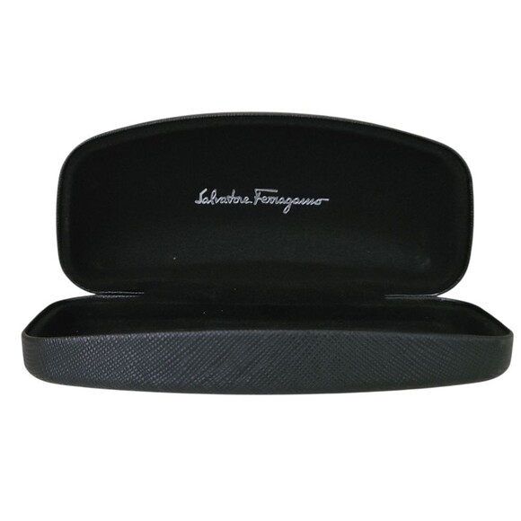 salvatore ferragamo sunglass eyeglass hard clamshell case black - Picture 1 of 3